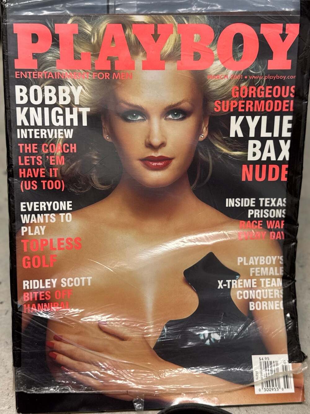 Playboy Magazine March 2001 Kylie Bax Cover
